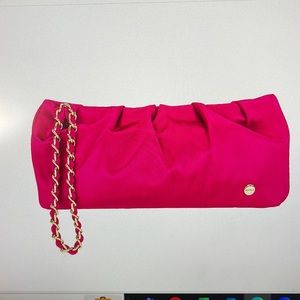Danni Pleated Satin Clutch